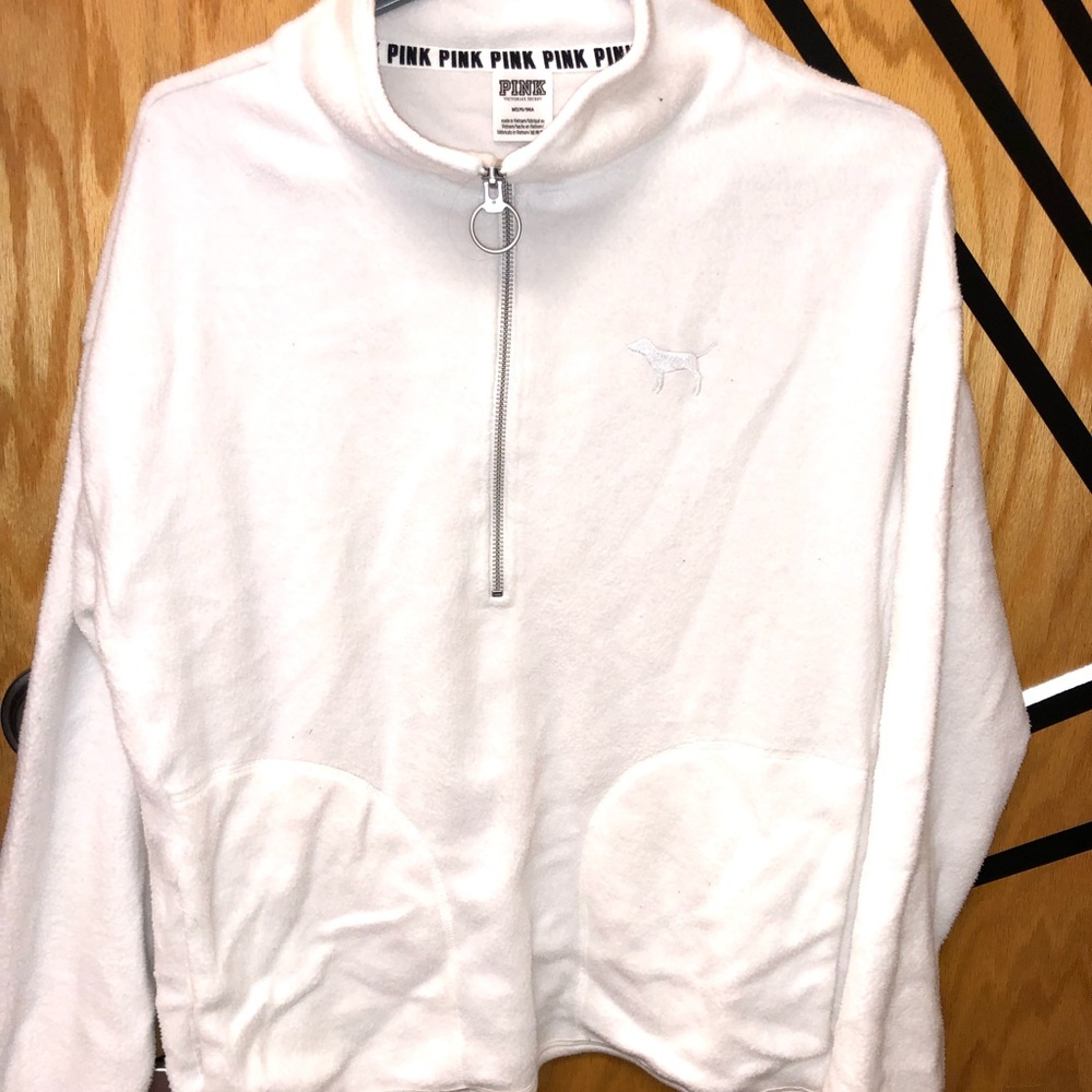 Victoria Secret Pink Sherpa fleece half zip